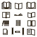 Books icons set. Royalty Free Stock Photo