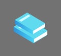 Books Info Set Icons Closeup Vector Illustration