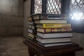 Books inside the holy mosque Royalty Free Stock Photo