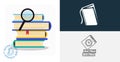 Books isolated icon. line, solid design element Royalty Free Stock Photo