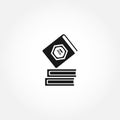 books isolated solid icon on white background Royalty Free Stock Photo
