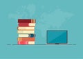Books and laptop Information technology
