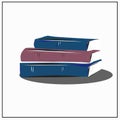 Books library education isolated. Paintings. Furniture. Interior. Household items. Isolated vector objects Royalty Free Stock Photo