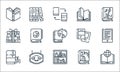 books and literature line icons. linear set. quality vector line set such as encyclopedia, books, books, fairy tale, bookstore,