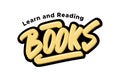 Books logo. Vector illustration text for business and advertising