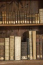 Books in a Midieval library Royalty Free Stock Photo