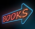 Books neon concept.