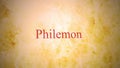 Books of the new testament in the bible series - Philemon