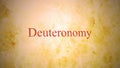 Books of the old testament in the bible series - Deuteronomy