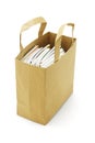Books in paperbag Royalty Free Stock Photo