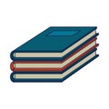 Books piled up symbol