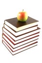 Books pyramid with apple Royalty Free Stock Photo