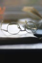 Books, Reading Glasses and E-Reader Royalty Free Stock Photo