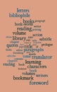 Books and reading word cloud vertical image
