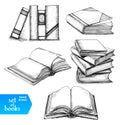 Books set Royalty Free Stock Photo