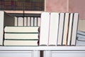 Books on a shelf