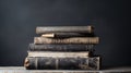 books simple gray background Royalty Free Stock Photo