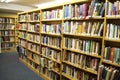 Books Sitting on a Bookshelf inside of a Library