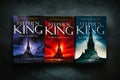 Books in Spanish from the Dark Tower series by American novelist Stephen King Royalty Free Stock Photo