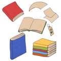 Books a stack of books sheets of paper bookmark Royalty Free Stock Photo