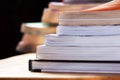 Books stack close up Royalty Free Stock Photo