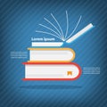 Books stack,Colorful vector design