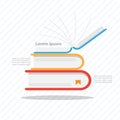 Books stack,Colorful vector design