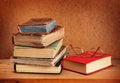 Books stack and glasses Royalty Free Stock Photo