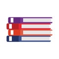 Books stack icon, flat design Royalty Free Stock Photo