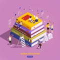 Books Stack Students Composition Royalty Free Stock Photo
