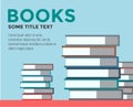 Books stack. Vector isolated. School objects, or
