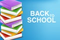 Books stack vector realistic. Colorful books illustration. Back to school study concepts Royalty Free Stock Photo