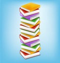 Books stack vector realistic. Colorful books illustration. Back to school study concepts Royalty Free Stock Photo