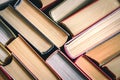 Books stacked. Stack of books background. many books piles Royalty Free Stock Photo