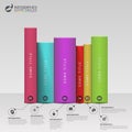 Books steps. Education infographic Template. Vector
