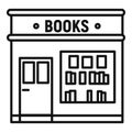 Books store icon, outline style