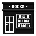 Books store icon, simple style
