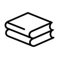 Books on the table icon vector. Isolated contour symbol illustration
