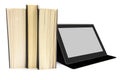 Books and a tablet device Royalty Free Stock Photo