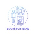 Books for teens concept icon Royalty Free Stock Photo