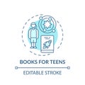 Books for teens concept icon Royalty Free Stock Photo