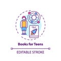 Books for teens concept icon Royalty Free Stock Photo