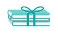 Books Tied with Ribbon in Flat Vector Style, vector design Generative AI Royalty Free Stock Photo