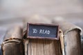 books to read tag and books Royalty Free Stock Photo