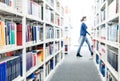 Books at a university library Royalty Free Stock Photo