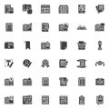 Books vector icons set