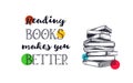 Books vector hand drawn poster 2 Royalty Free Stock Photo