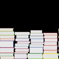 Books vector seamless texture vertically and horizontally. Bookshelf background.