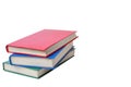 Books on white background, isolate. Royalty Free Stock Photo