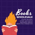 Books wholesale, sale in bookstore or bookstall Royalty Free Stock Photo